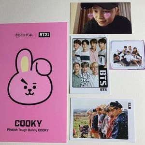 BT21 Cooky Postcard + 3 OT7 PCs